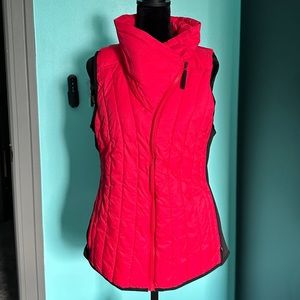 Calvin Klein Performance red black puffer puffy zip up vest medium m